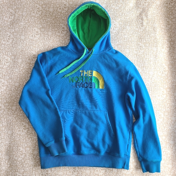 The North Face | Shirts | The North Face Hoodie Mens Xl Blue Green Pullover  Sweatshirt | Poshmark